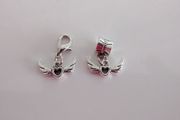 Angel Wings Charm - Pandora Style / Lobster Clasp