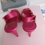 Glitz Hot Pink Satin Rhinestone Platform Stiletto Heels Size 5 Image 4
