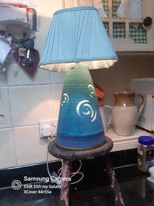 Irish pottery  lamp