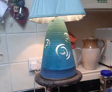 Irish pottery  lamp