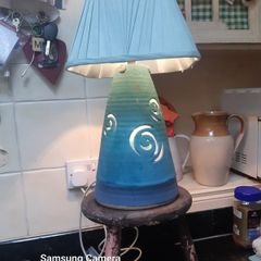 Irish pottery  lamp