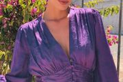 ZARA jacquard purple mini dress, Small, bloggers