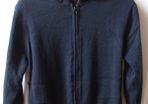 SALE!  Boys' Black Long Sleeve Hooded Knitted Cardigan with Fleece Lining