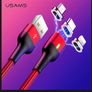 Magnetic Cable for iPhone xiaomi Huawei USAMS 3A Fast Charging Magnet USB Cable Micro USB Type C cable Magnet Charger&Data Sync Image 4