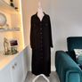 Brand New Ladies Black Shirt Dress with Gold Buttons and Brown Belt. Size UK 24 / EU 52 Image 10