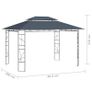 Gazebo 4x3x2.7 m Anthracite 160 g/sq.m Image 6