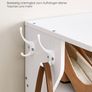 Shoe storage  narrow with 6 levels white shelves rack Image 4