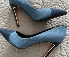 Ted Baker Blue Denim Court Shoes-Size 36 - New in Box