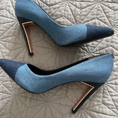 Ted Baker Blue Denim Court Shoes-Size 36 - New in Box