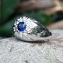 Vintage Ladies or Gents 1960s Sapphire & Diamond Ring Image 9