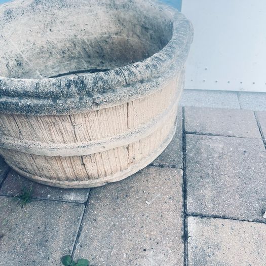 concrete garden pots