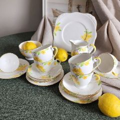 Vintage Royal Grafton Hand-Painted Fine Bone China Tea Set 19 Pieces