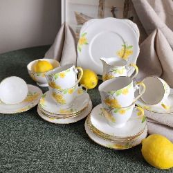 Vintage Royal Grafton Hand-Painted Fine Bone China Tea Set 19 Pieces