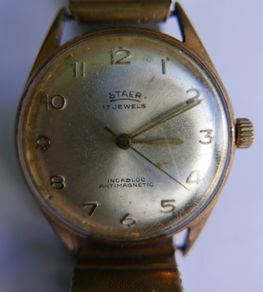 Vintage Men's STAER 17 Jeweles Incabloc Antimagnetic Watch, the watch works well and keeps time