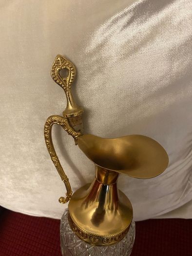 Vintage Crystal Claret Jug