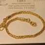 18kt Vermeil Sterling Hard Gold Plated Silver Byzantine Link Bracelet Image 3