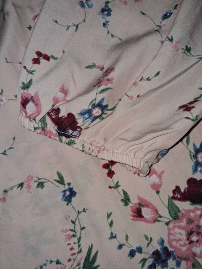 Elegant Dressy Floral Print Puff Sleeve Blouse - Size - 1XL - RRP - 18.92