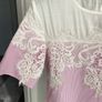 top pink & white short sleeve top size 8 Image 5
