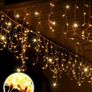 Icicle Lights Outdoor Christmas Lights 500 LED 17M Warm White Decorations String Fairy Lights with Timer for Xmas Garden & Party | Mains Powered Clear Cable Image 5