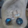 Butterfly earrings,Blue earrings.Handmade jewellery,Gift.New Image 2