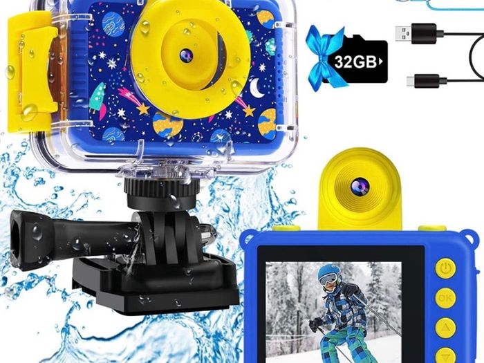 Kids Underwater Camera Boys - Kids Video Camera Waterproof 1080P HD Children Camcorder Digital Camera for Boy Holidays Birthday Toys Gifts MULTIPLE COLOURS AVAILABLE, SEE PHOTOS (FREE POSTge)