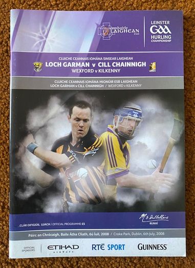 2008 Kilkenny v Wexford - GAA Leinster Senior Hurling Final Programme