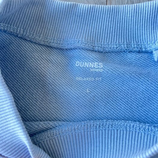 NEW Dunnes Stores Light Blue Relaxed Fit Sweatshirt Size L