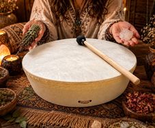 New Remo shamanic buffalo drum 16 inch 35 and mallet buffalo drum