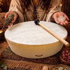 New Remo shamanic buffalo drum 16 inch 35 and mallet buffalo drum