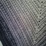 Handmade crochet triangle shawl wrap. Grey gradient ombre shawl Image 3