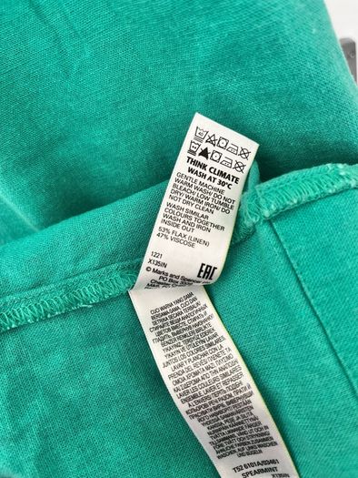M&S Linen Dress in Spearmint Green UK 10