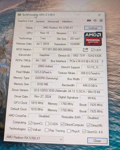 Rx 5700xt 8gb Gddr6