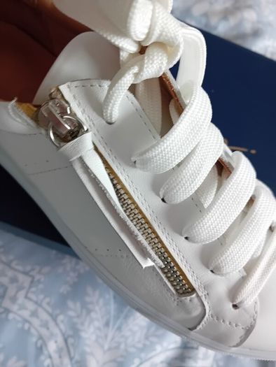 Carl Scarpa - White Leather Trainers - UK 6 - BNWT RRP 149