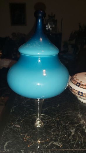 Empoli venetian Murano candy dish 1950s
