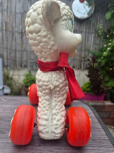 tara toys pull along lamb toy