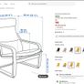 ikea fabric armchair cushion chair seat Image 5