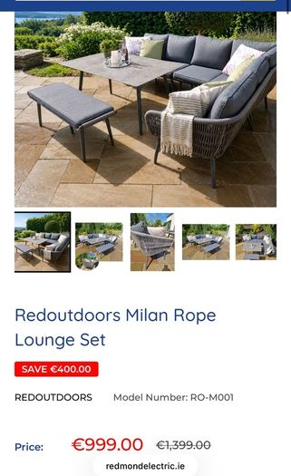 Outdoor Milan Rope Lounge Set