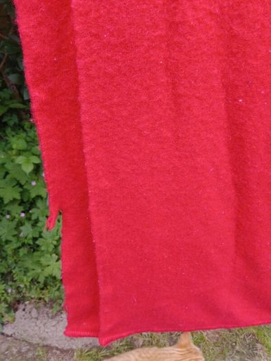 Vintage wool blanket, red woollen blanket, 100% wool