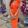 Asos Orange wedding guest dress Image 2
