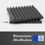 Panels Acoustic Foam, 30 x 30 x 3 cm, 48 Pieces, Acoustic Insulation for Studios, Recording Studios, Offices, Acoustic Wall Soundproofing, Includes Adhesives Image 3