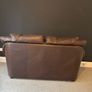 Genuine Natuzzi Brown Leather 2-Seater Sofa Image 4