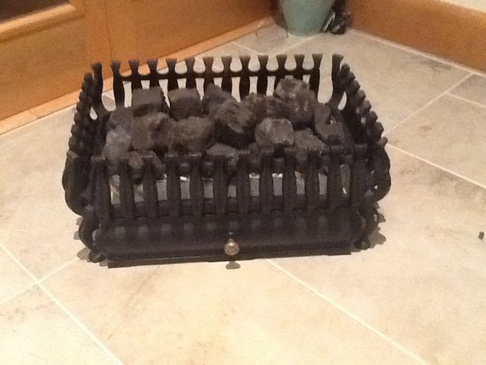 Wrought iron spanish basket gas fire