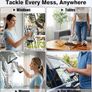 Window Vac Cleaner Kit, Electric Cordless Window Vacuum with 40min Battery Life, 28 cm Suction Nozzle & 150 ml Water Tank, Suitable for Windows, Tiles and Mirrors (Black Image 4