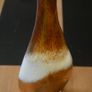 Brown & White Glass Vase Image 4