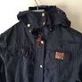 Diesel waxed style parka coat size small pit to pit 18" Navy Cotton/polyester In excellent condition Image 3