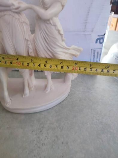 Greek Roman Plaster Sculpture 3 Women Holding Hands  Sculpture