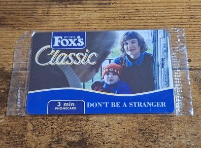 Great Britain UK Phonecard "Fox's Classic Biscuit", mint in wrapper, 3 minutes - free standard postage