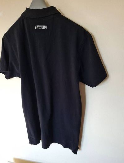 Vintage 1999 ferrari polo shirt Size xl ptp 23" black cotton In excellent condition