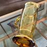 Vintage Hand Blown Amber Tall Glass Cocktail Jug or Vase 1960s Image 6