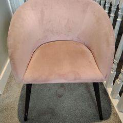 Dusky Pink Velvet Chair